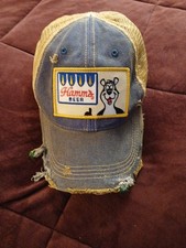 Chapeau ancien en détresse bière Hamms - Vintage Made in Taiwan 