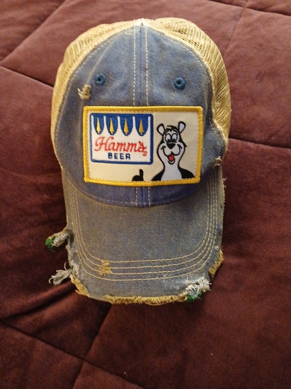 Hamms Beer Distressed Vintage Hat- Vintage Made In Taiwan 