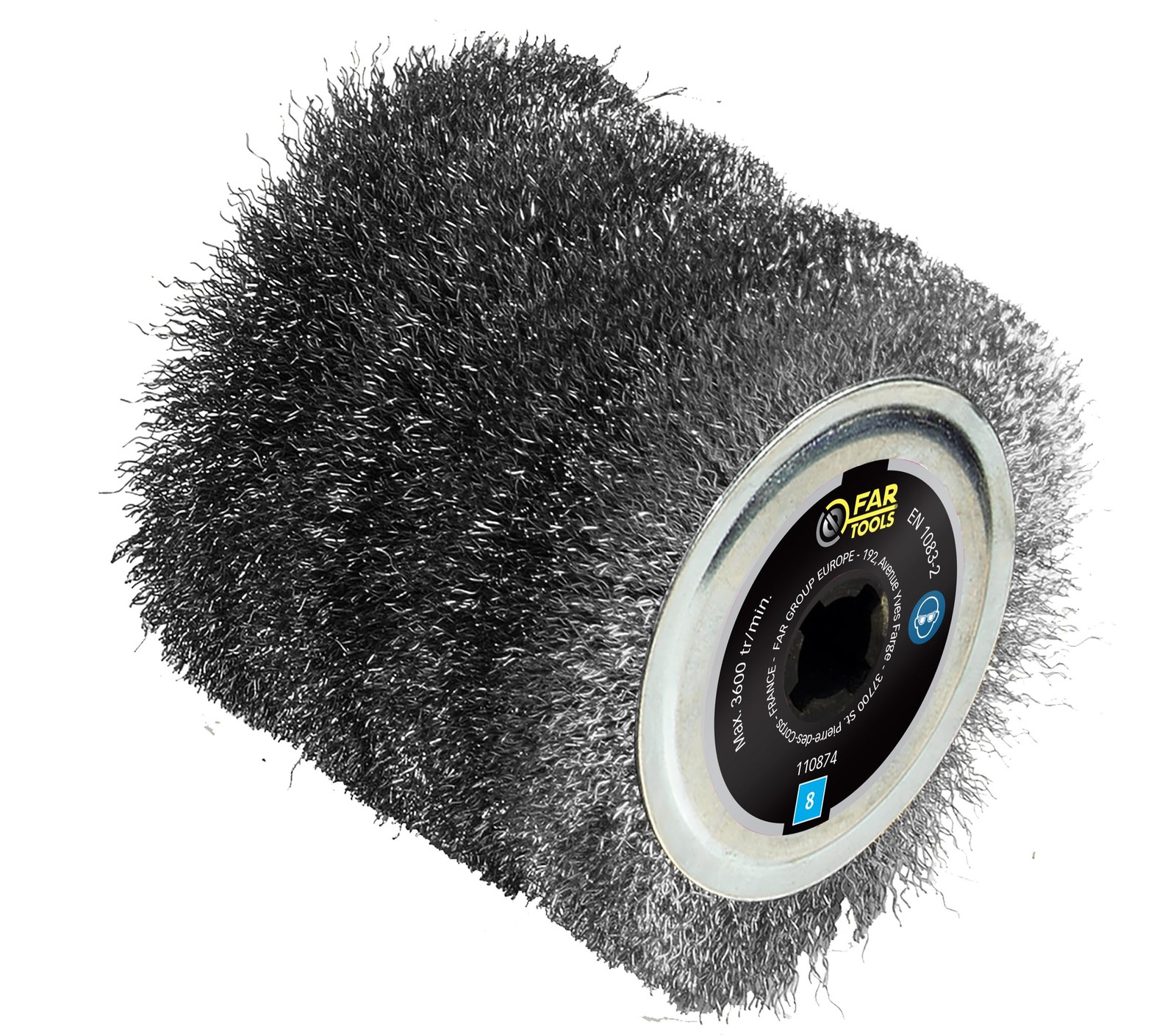 Brosse fil métallique Ø120mm à haute performance de décapage