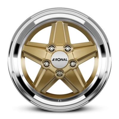 Alufelge Ronal R9 RETRO 7x16  5/112  ET23 racing gold hornkop.VW Bus T3 Oldtimer