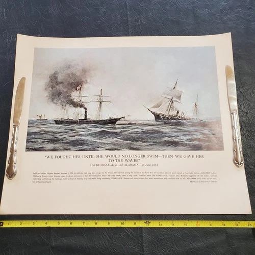 CSS ALABAMA vs USS KEARSARGE 20x16 Color Poster From FDR Library