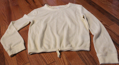 Epic Thread Girl's Medium Yellow Waffle Knit Long Sleeve School