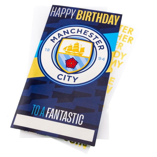 Manchester City Fc - Personalised Birthday Card - Cards Gift Wrap - F300Z-image