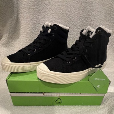 Cariuma OCA High Therma Black Suede Vegan Women s High Top Sneaker Size 7.5