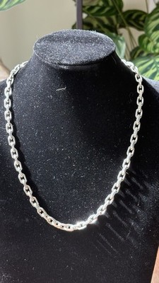 20'' Anker Zopf Kette Halskette 925 Sterling Silber - 49,7 g - rhodiniert