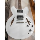 Semi Hollow Electric Guitar HH Humbucker Pickups 22 Fret White Body Pro Guitar