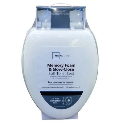 Premium Soft Toilet Seat Elongated Memory Foam Slow Close Flip Slider Hinges New