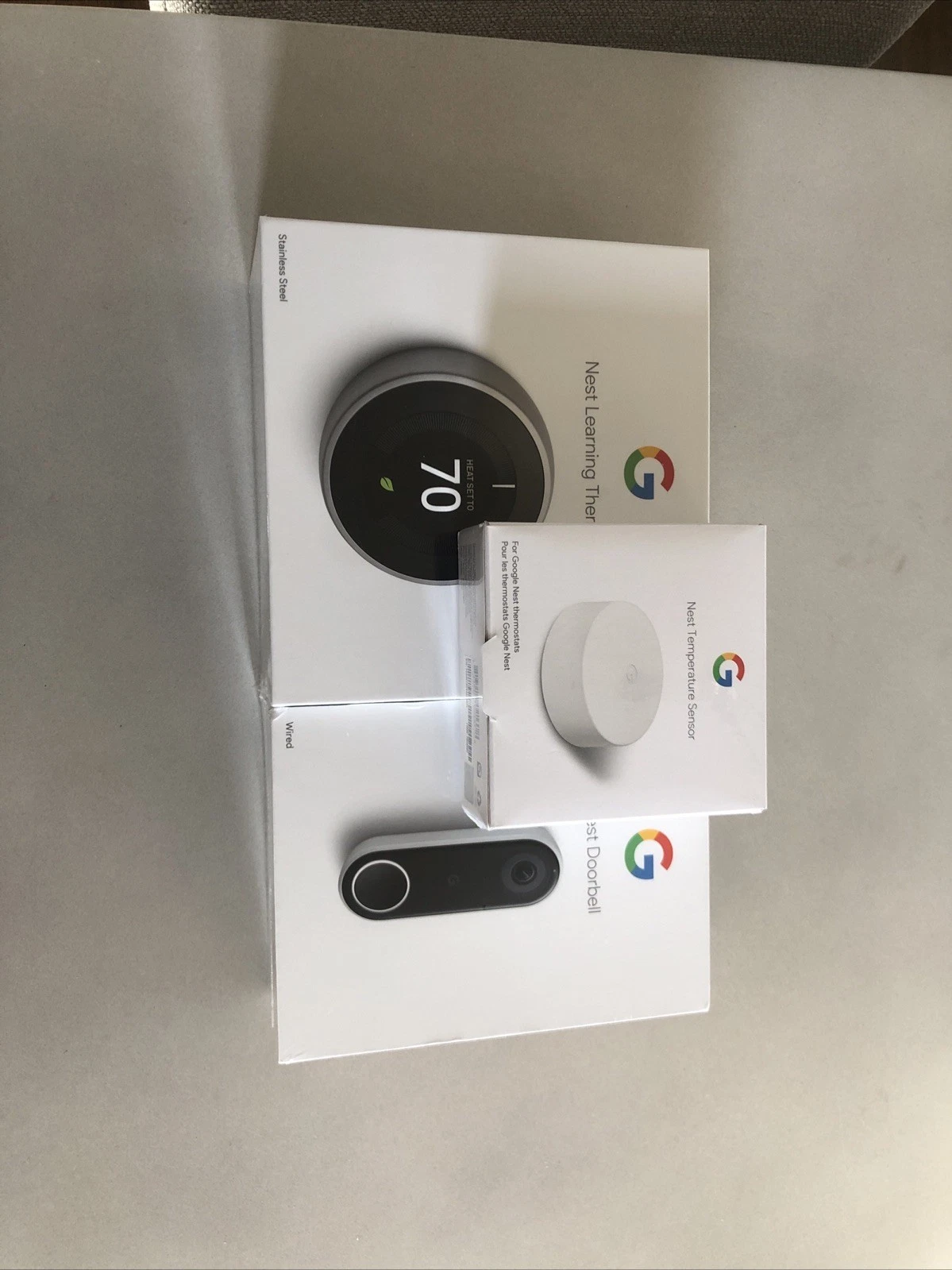 Google Nest Smart Home Bundle. Nest Learning Thermostat 3rd Gen, Nest Doorbell