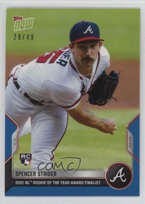 2022 Topps Now Off-Season Blue /49 Spencer Strider #OS-9 Rookie RC 1h0p