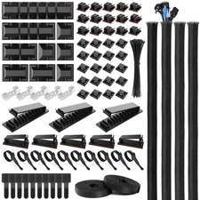 183Pcs Cable Management Kit, Multifunction Wire Organizers, Desk, Home, Office
