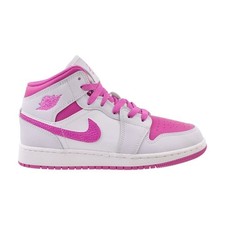 Air Jordan 1 Mid GS Big Kids' Shoes Iris Whisper/Fire Pink/White FD8780-500
