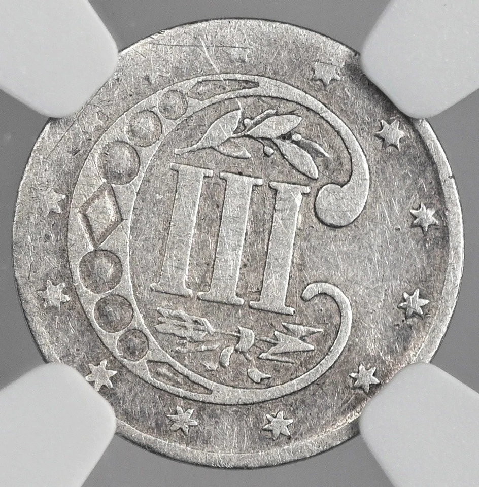 1856 3CS THREE CENT SILVER PIECE NGC F12 #8404746-016 - Image 3 of 4