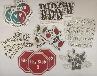 BTS ''Funny Quotes'' Die Cut Stickers