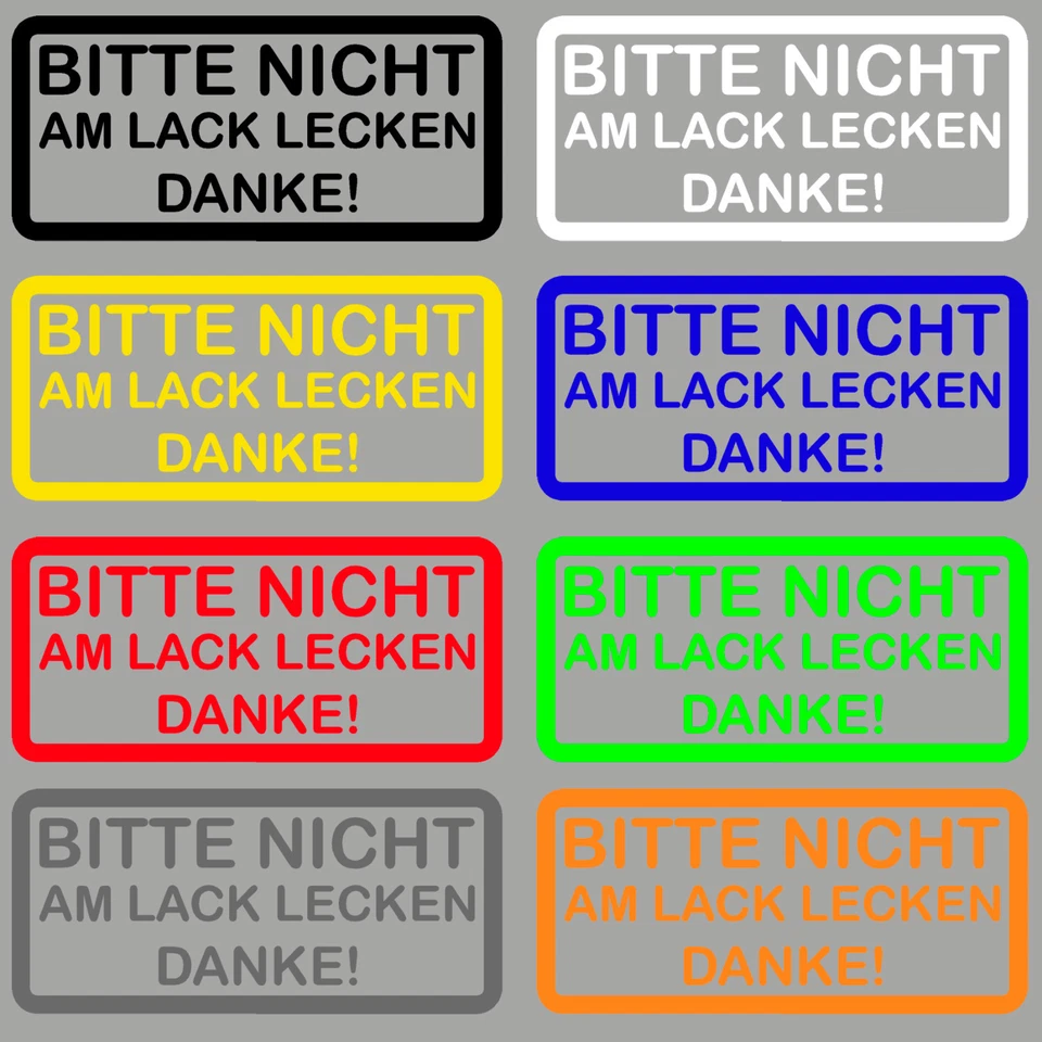 Aufkleber Sticker Bitte nicht am Lack lecken Auto Motorrad Tuning Shocker JDM
