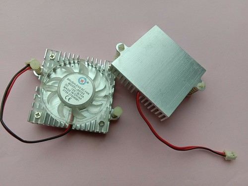 2 pcs Brushless DC Cooling Fan 4010S 12V 9 Blade 45x45x10mm 2 pin White Heatsink - Picture 2 of 4