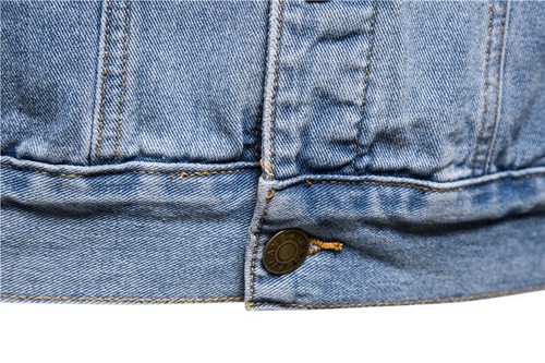 Herren Jeansjacke Denim Übergangsjacke Sweatjacke Lässige Strickjacke Jacke NEU - Bild 17 von 24
