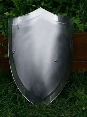 Medieval Heater Shield, Steel Knight Shield Battle Ready Armor Shield Best Home