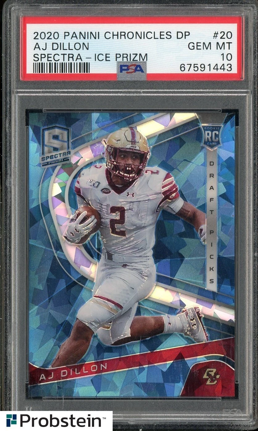 AJ Dillon Panini Chronicles Draft Picks Spectra #20 Ice