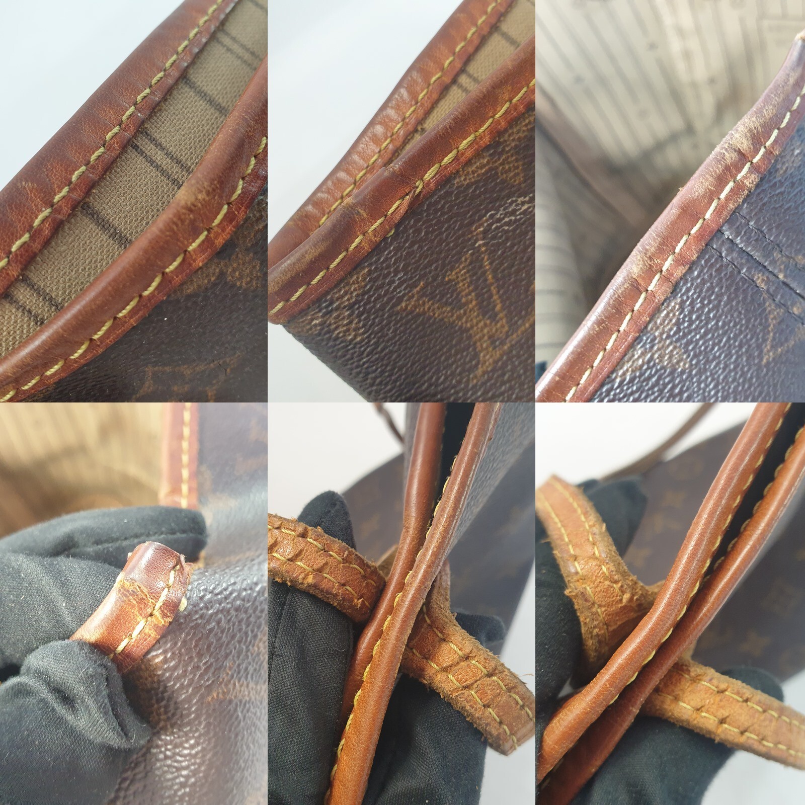 Louis Vuitton Neverfull Tote MM Brown Canvas Monogram for sale online eBay