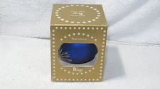 RARE HAND CRAFTED BOGI ORNAMENT WITH BOX BY POLAND KRAKOW MIDNIGHT BLUE 