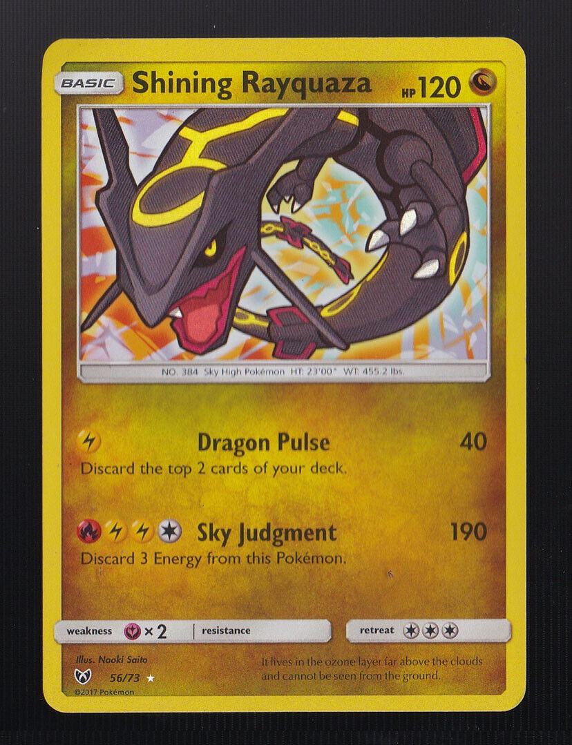 Shining Rayquaza 56/73 Shining Legends Set Holo WOTC Pokemon Card TCG NM