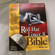 Red Hat Linux 8 Bible Paperback Chris Negus Missing 1 2 CD In GOOD condition