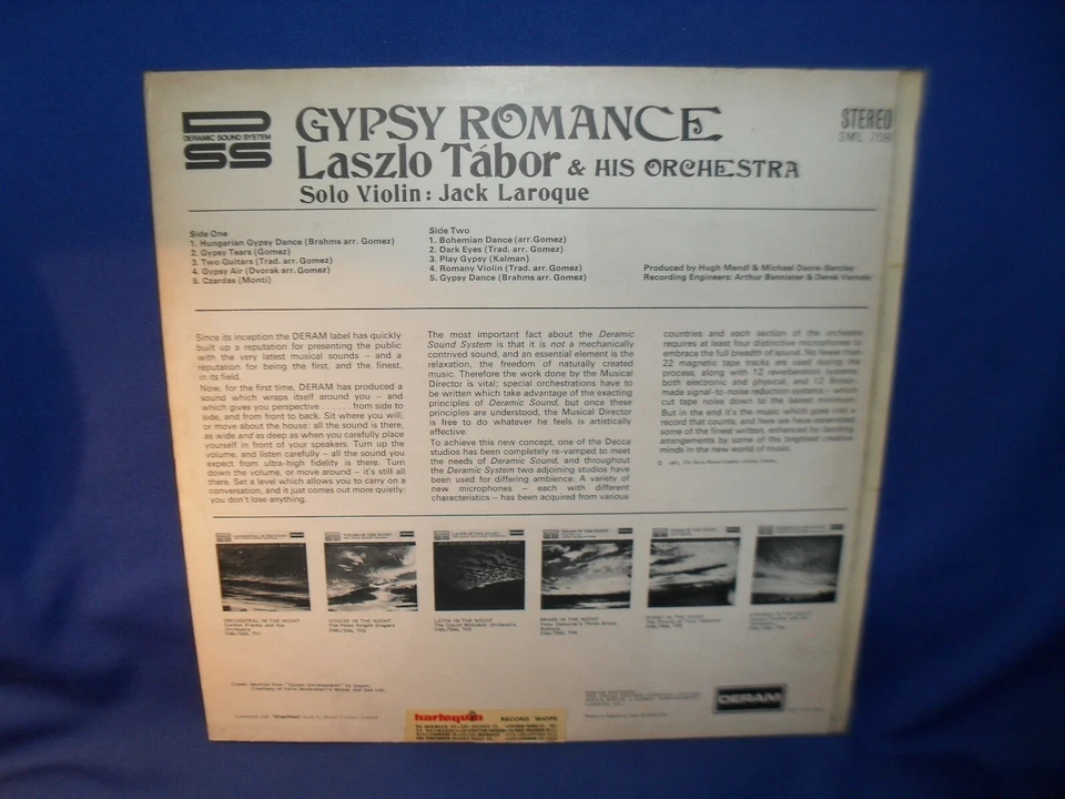 LASZLO TABOR AND HIS ORCHESTRA GYPSY ROMANCE – UK LP RECORD  - Image 2 of 3