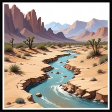 30 Custom Desert River Personalized Address Labels