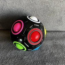 Fidget Ball Rainbow Magic Puzzle Cube Toy Kids Gifts Autism Brain Stress Relief