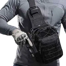 TACTICAL Compact EDC Sling Bag - Concealed Carry Shoulder Bag for Range