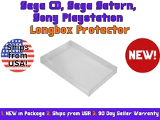 Clear Long Box Longbox Case Protectors for SEGA CD, SATURN, PS1  - US SELLER