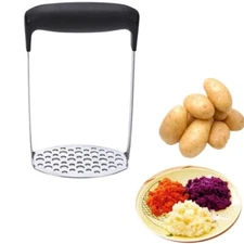 Crusher Potato Masher Long Head Hole Multifunction Stainless Steel Manual Masher