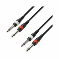 Adamhall Audiokabel 2X6,3Mm Klinke Mono Auf 2X6,3Mm Klinke Mono 3M