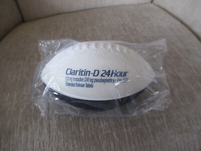 Claritin-D 24 Hour Foam Football Pharmaceutical Drug Rep Advertising Collectible