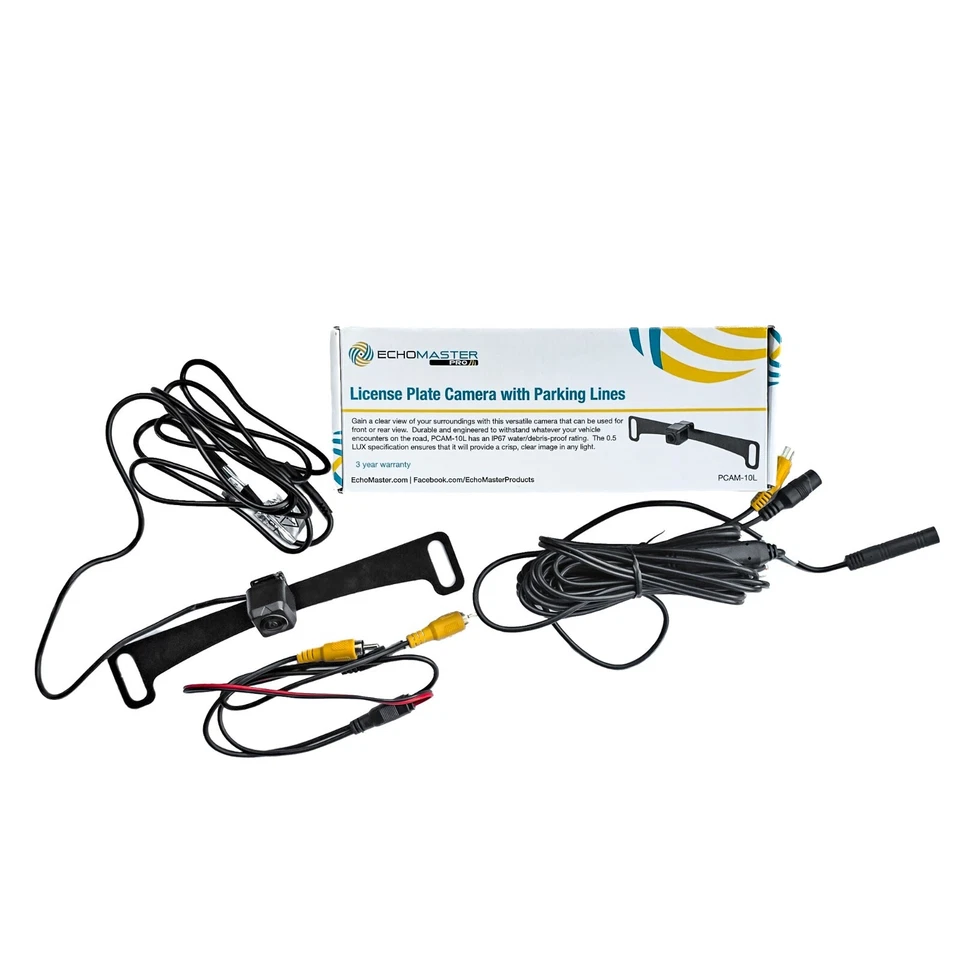 Echomaster PCAM-10L-N Front/Rear 170° View License Plate Camera w/Parking Lines - Image 2 of 3