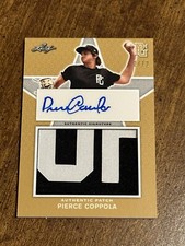 PIERCE COPPOLA 2020 Leaf Perfect Game AUTOGRAPH JERSEY PATCH #2/12 FLORIDA