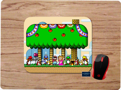 Yoshi's House Super Mario World Character Collage Custom Computer Mouse Pad Mat