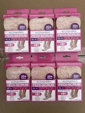 6 Spongeables Pedi-Scrub in a Sponge Lavender Tea Tree Oil 20+ Washes 2 oz