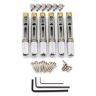 6 Strings Headless Electric Guitar Bridge Fanned Fret–Single Fixed Bridge Silver