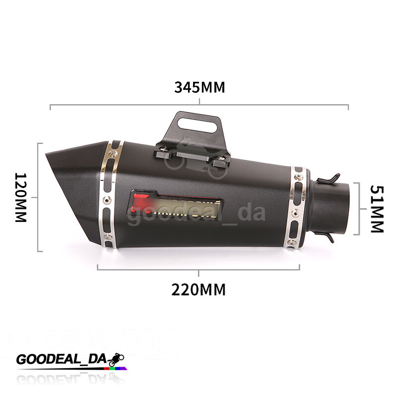 Slip-On Mid Exhaust Pipe & Muffler For Kawasaki Ninja ZX6R 636 2009-2025 – 51mm