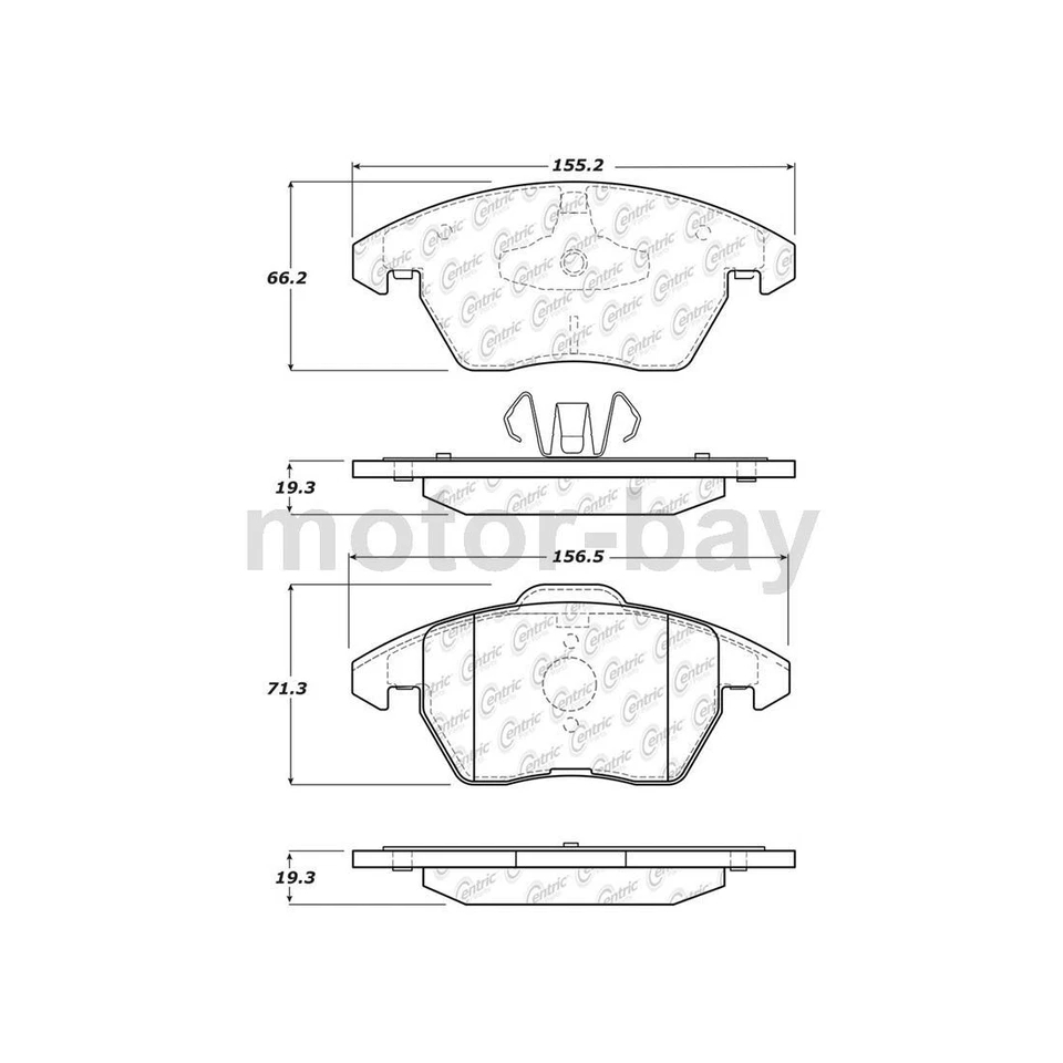 Pastillas de freno delanteras traseras para Volkswagen Jetta 2018 2017 2012 2016 2015 2014 2013 Foto 2 de 4