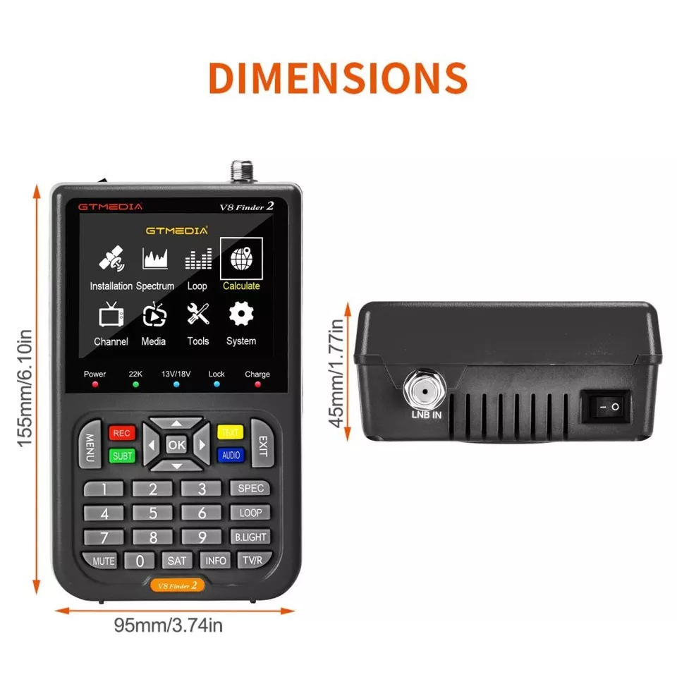 Profi GTMEDIA V8 Finder 2 Satfinder SAT-Messgerät DVB-S/S2/S2X Digital Meter - Bild 3 von 4