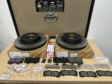 2003-2009 LEXUS GX470 GENUINE OEM FRONT BRAKE ROTORS TCMC PADS SHIMS AND PINS 