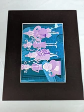 Disney SHAG Haunted Mansion Graveyard Musicians 40th Postcard w Mat 