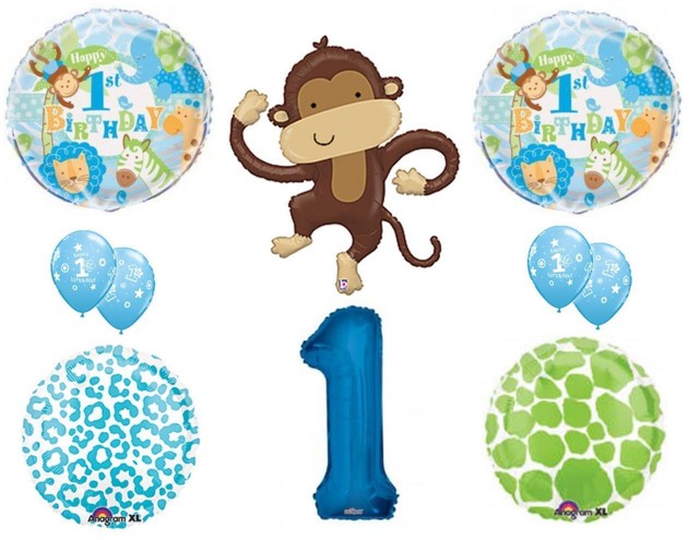 Buy 1st Birthday Safari Elephant Party Balloons Decoration Supplies