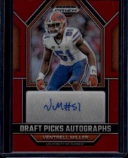 2023 Panini Prizm Draft Picks #DPA-VEM Ventrell Miller Auto Red 116/199