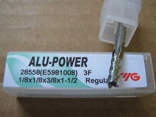 1/8"x3/8" LOCx1 1/2 OAL YG-1 ALU-POWER 3 Flute Carbide End Mill ALUM "NEW"