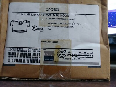 EGS APPLETON CAC100 LIGHTING CEILING BOX ASSEMBLY CODEMASTER NEW IN BOX