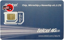 Telcel Mexico Prepaid Basic SIM Card Universal SIM