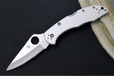 Spyderco Delica - Stainless Steel Handle / Satin Finish / Drop Point Blade / VG-